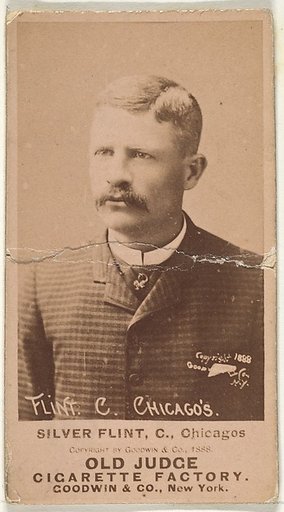 Frank Sylvester "Silver" Flint, Catcher, Chicago, from the Old Judge series (N172) for Old Judge Cigarettes