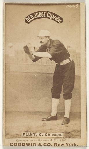 Frank Sylvester "Silver" Flint, Catcher, Chicago, from the Old Judge series (N172) for Old Judge Cigarettes