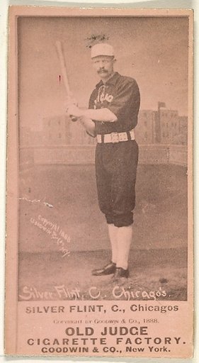 Frank Sylvester "Silver" Flint, Catcher, Chicago, from the Old Judge series (N172) for Old Judge Cigarettes