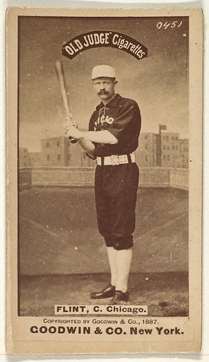 Frank Sylvester "Silver" Flint, Catcher, Chicago, from the Old Judge series (N172) for Old Judge Cigarettes