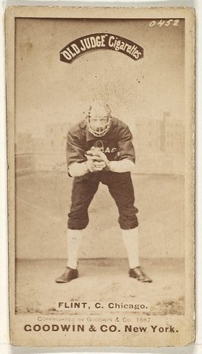 Frank Sylvester "Silver" Flint, Catcher, Chicago, from the Old Judge series (N172) for Old Judge Cigarettes