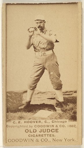 C.E. Hoover, Catcher, Chicago, from the Old Judge series (N172) for Old Judge Cigarettes