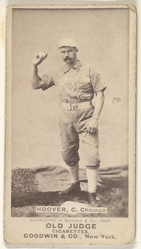C.E. Hoover, Catcher, Chicago, from the Old Judge series (N172) for Old Judge Cigarettes