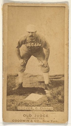C.E. Hoover, Catcher, Chicago, from the Old Judge series (N172) for Old Judge Cigarettes