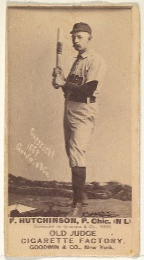 F. Hutchinson, Pitcher, Chicago, from the Old Judge series (N172) for Old Judge Cigarettes