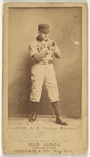Lance, 3rd Base, Chicago, from the Old Judge series (N172) for Old Judge Cigarettes