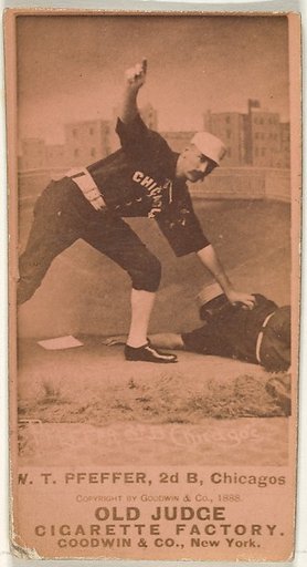 Fred "Dandelion" Pfeffer, 2nd Base, Chicago, from the Old Judge series (N172) for Old Judge Cigarettes