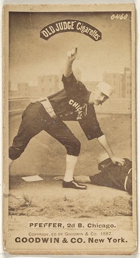 Fred "Dandelion" Pfeffer, 2nd Base, Chicago, from the Old Judge series (N172) for Old Judge Cigarettes
