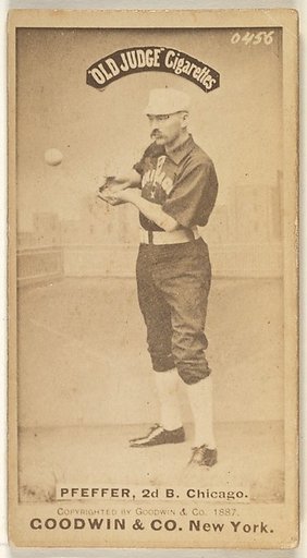 Fred "Dandelion" Pfeffer, 2nd Base, Chicago, from the Old Judge series (N172) for Old Judge Cigarettes