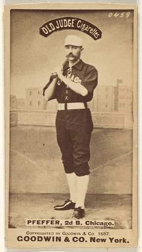Fred "Dandelion" Pfeffer, 2nd Base, Chicago, from the Old Judge series (N172) for Old Judge Cigarettes