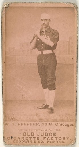 Fred "Dandelion" Pfeffer, 2nd Base, Chicago, from the Old Judge series (N172) for Old Judge Cigarettes