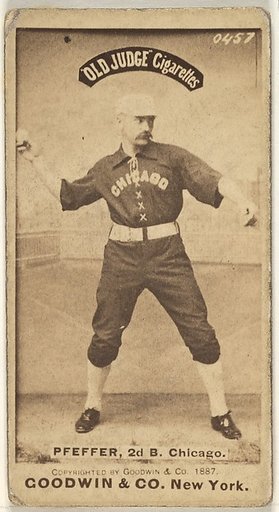 Fred "Dandelion" Pfeffer, 2nd Base, Chicago, from the Old Judge series (N172) for Old Judge Cigarettes