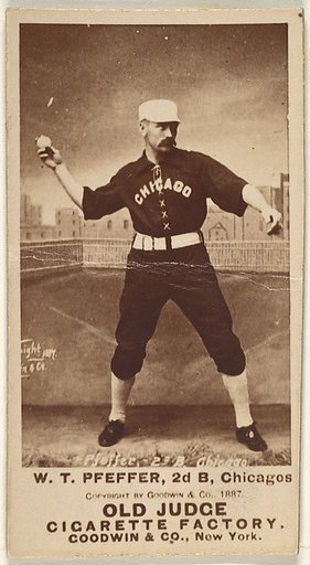 Fred "Dandelion" Pfeffer, 2nd Base, Chicago, from the Old Judge series (N172) for Old Judge Cigarettes