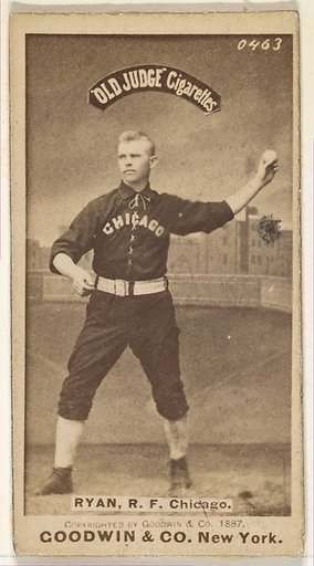 Ryan, Right Field, Chicago, from the Old Judge series (N172) for Old Judge Cigarettes