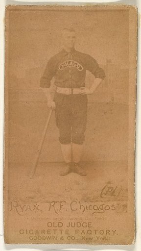 Ryan, Right Field, Chicago, from the Old Judge series (N172) for Old Judge Cigarettes