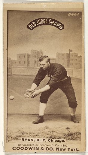 Ryan, Right Field, Chicago, from the Old Judge series (N172) for Old Judge Cigarettes
