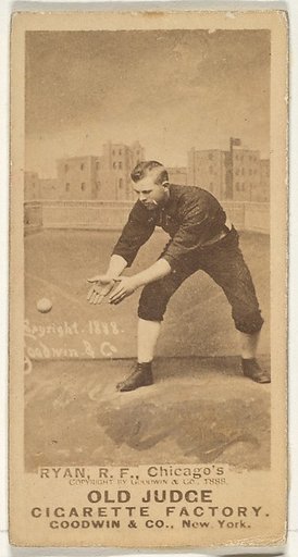 Ryan, Right Field, Chicago, from the Old Judge series (N172) for Old Judge Cigarettes