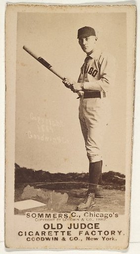 Sommers, Catcher, Chicago, from the Old Judge series (N172) for Old Judge Cigarettes