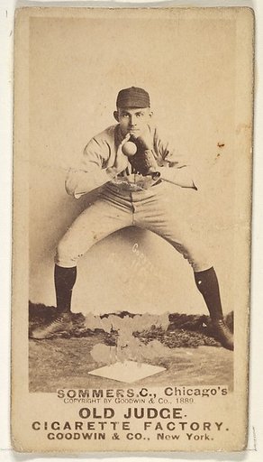 Sommers, Catcher, Chicago, from the Old Judge series (N172) for Old Judge Cigarettes