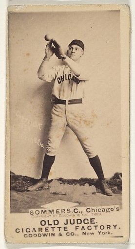 Sommers, Catcher, Chicago, from the Old Judge series (N172) for Old Judge Cigarettes