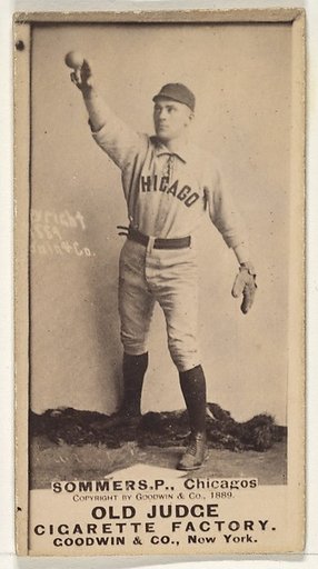 Sommers, Catcher, Chicago, from the Old Judge series (N172) for Old Judge Cigarettes