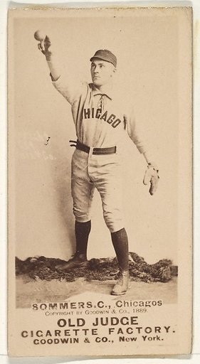 Sommers, Catcher, Chicago, from the Old Judge series (N172) for Old Judge Cigarettes