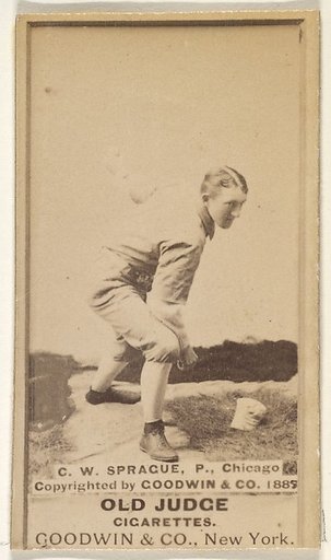 Sprague, Pitcher, Chicago, from the Old Judge series (N172) for Old Judge Cigarettes
