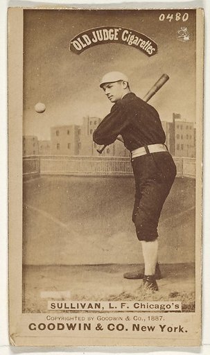 Sullivan, Left Field, Chicago, from the Old Judge series (N172) for Old Judge Cigarettes