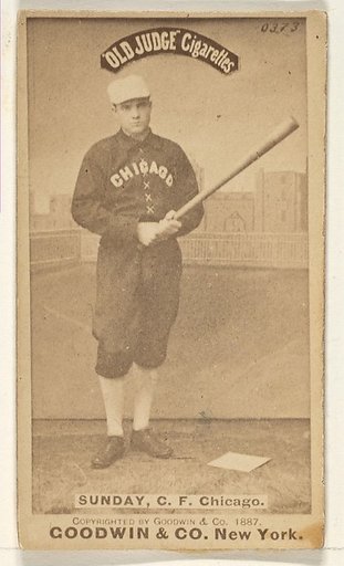 Sunday, Center Field, Chicago, from the Old Judge series (N172) for Old Judge Cigarettes