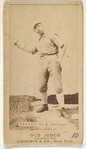 Oliver Wendell "Patsy" Tebeau, 3rd Base, Chicago, from the Old Judge series (N172) for Old Judge Cigarettes