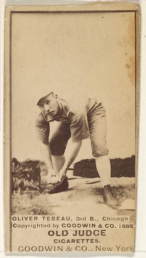 Oliver Wendell "Patsy" Tebeau, 3rd Base, Chicago, from the Old Judge series (N172) for Old Judge Cigarettes