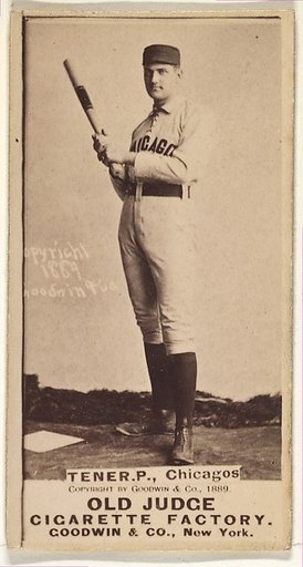 Tener, Pitcher, Chicago, from the Old Judge series (N172) for Old Judge Cigarettes