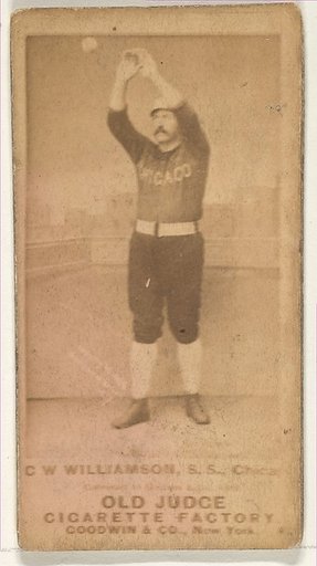 C W Williamson, Shortstop, Chicago, from the Old Judge series (N172) for Old Judge Cigarettes