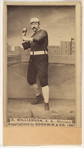 E. Williamson, Shortstop, Chicago, from the Old Judge series (N172) for Old Judge Cigarettes