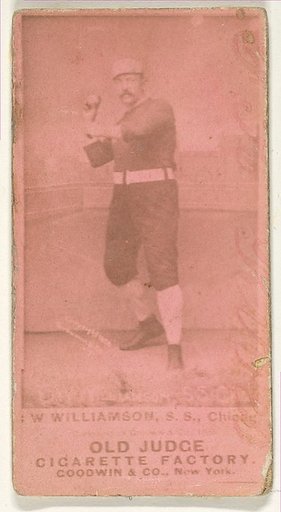W Williamson, Shortstop, Chicago, from the Old Judge series (N172) for Old Judge Cigarettes