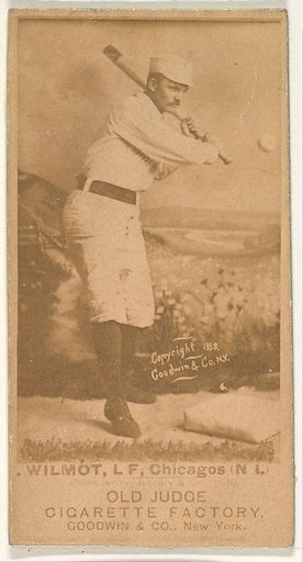 Wilmot, Left Field, Chicago, from the Old Judge series (N172) for Old Judge Cigarettes