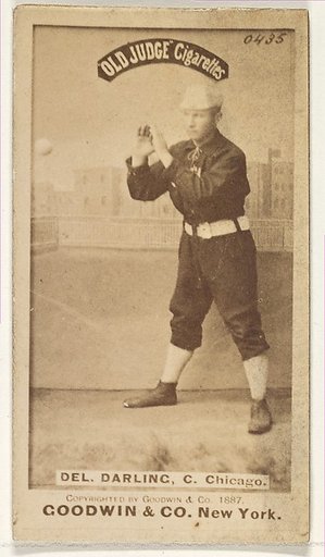 Dell Darling, Catcher, Chicago, from the Old Judge series (N172) for Old Judge Cigarettes