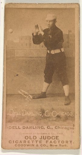 Dell Darling, Catcher, from the Old Judge series (N172) for Old Judge Cigarettes