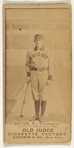 Dwyer, Pitcher, from the Old Judge series (N172) for Old Judge Cigarettes
