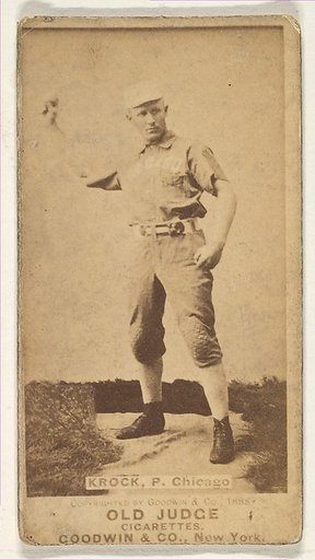 Krock, Pitcher, Chicago, from the Old Judge series (N172) for Old Judge Cigarettes