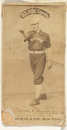 Geiss, Pitcher, Chicago, from the Old Judge series (N172) for Old Judge Cigarettes