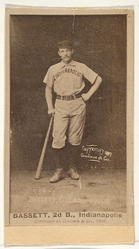 Bassett, 2nd Base, Indianapolis, from the Old Judge series (N172) for Old Judge Cigarettes
