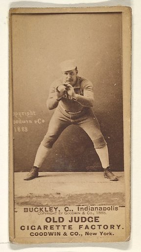 Buckley, Catcher, Indianapolis, from the Old Judge series (N172) for Old Judge Cigarettes