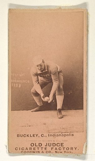 Buckley, Catcher, Indianapolis, from the Old Judge series (N172) for Old Judge Cigarettes