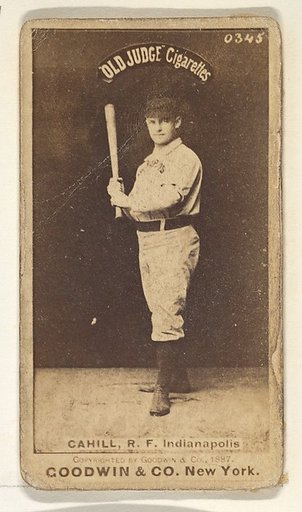 Cahill, Right Field, Indianapolis, from the Old Judge series (N172) for Old Judge Cigarettes