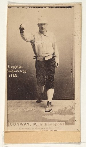 Conway, Pitcher, Indianapolis, from the Old Judge series (N172) for Old Judge Cigarettes