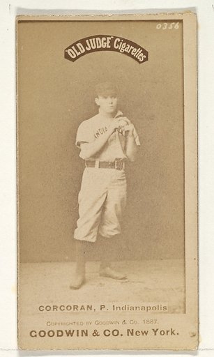 Corcoran, Pitcher, Indianapolis, from the Old Judge series (N172) for Old Judge Cigarettes