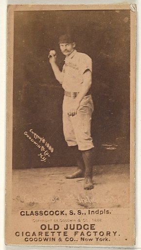 Glasscock, Shortstop, Indianapolis, from the Old Judge series (N172) for Old Judge Cigarettes