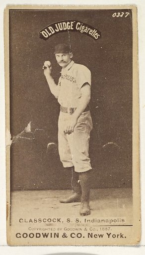 Glasscock, Shortstop, Indianapolis, from the Old Judge series (N172) for Old Judge Cigarettes