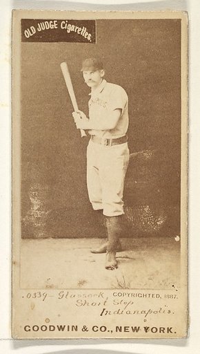 Glasscock, Shortstop, Indianapolis, from the Old Judge series (N172) for Old Judge Cigarettes